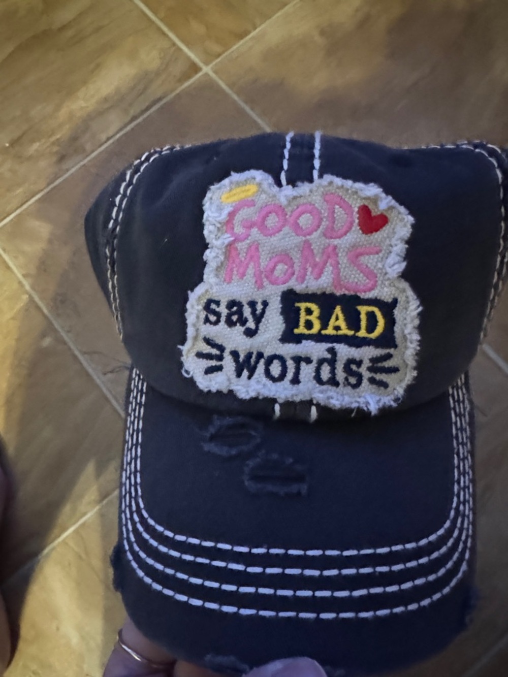 KBETHOS Black Baseball Cap with Contrast Stitching